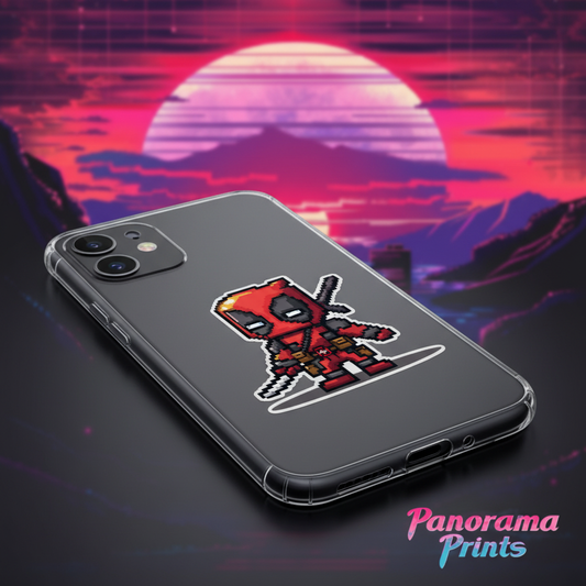 The Merc" 8-Bit Assassin | Retro Chibi Pixel Art Sticker