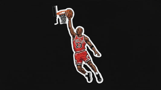 Retro 8-Bit Basketball Legend Dunk Sticker | Pixel Art #23 Chicago Sports Decal
