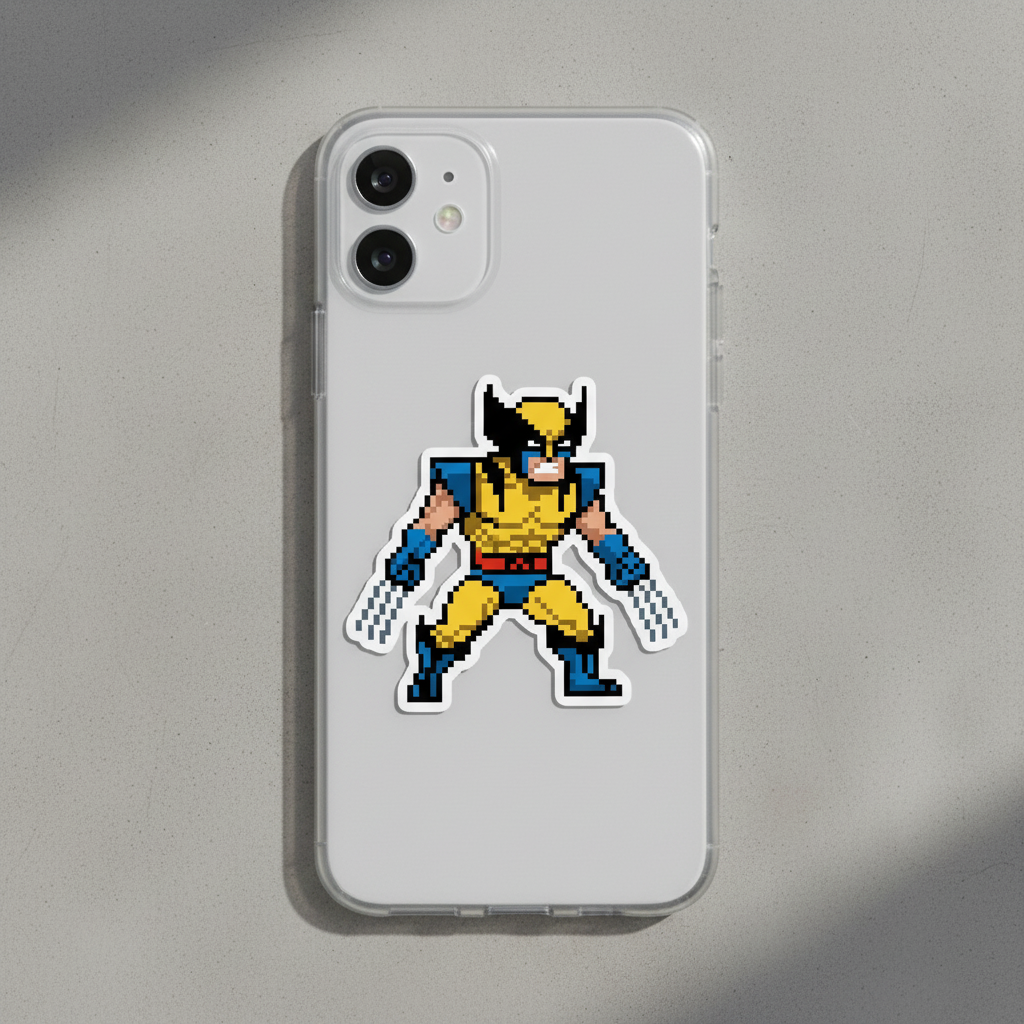 8-Bit Super Claws Hero Sticker